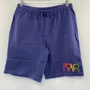 POLO Ralph Lauren Men's Fleece-Lined Logo Sweat Shorts in Boathouse Blue sz S